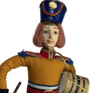Vintage Toy Soldier Drummer Doll Military